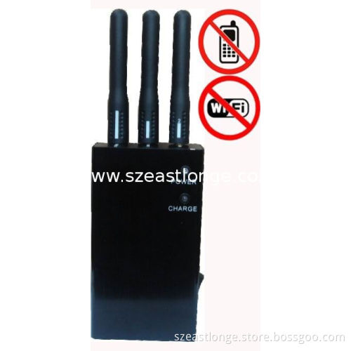 Wifi 3g 30dbm Portable Cell Phone Jammer / Blocker Est-808he For Custom